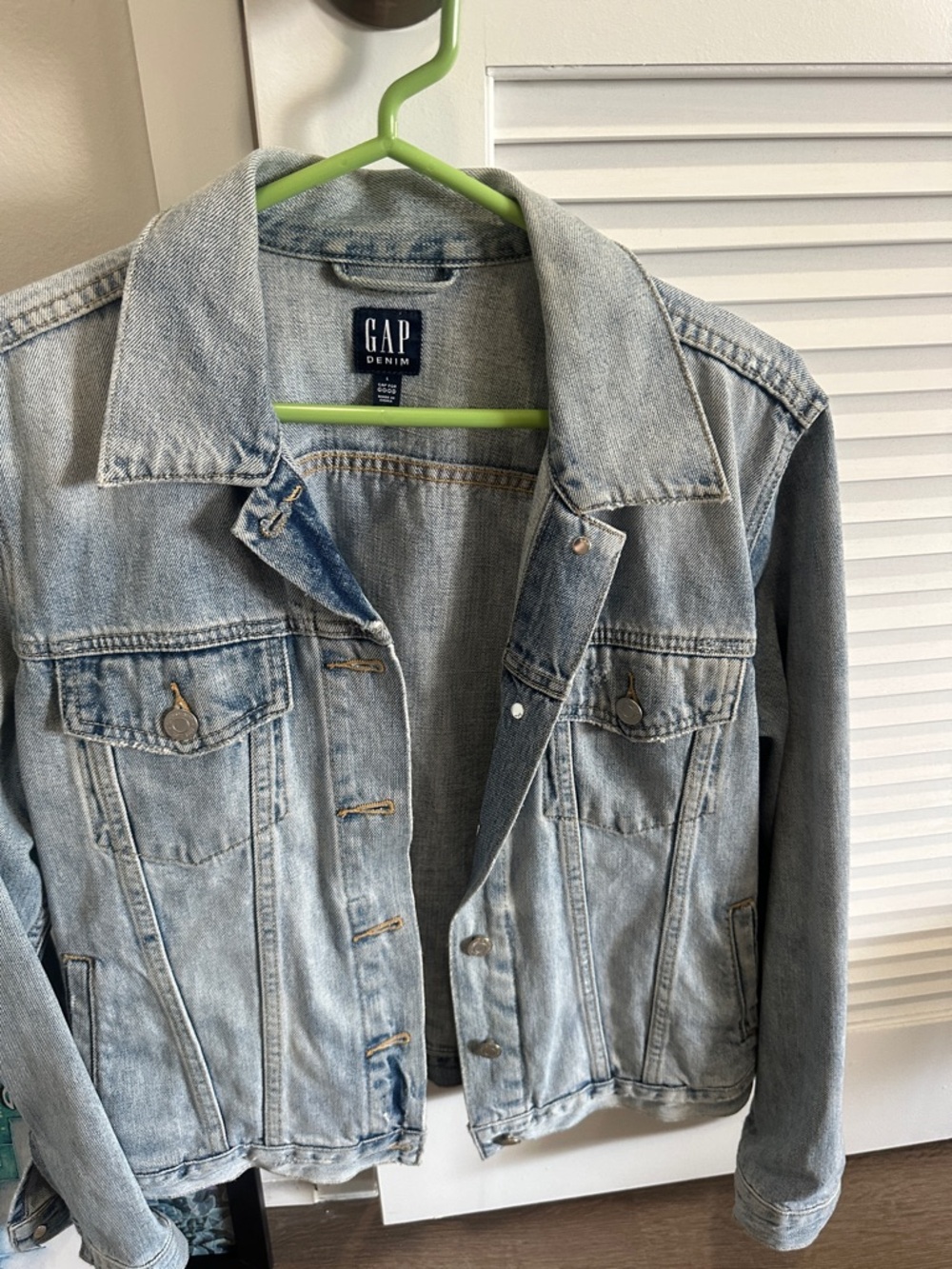 GAP Light Blue Denim Jacket with Faded Finish
